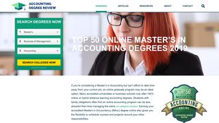 Top 50 Online Master's in Accounting Degrees 2019 - The Accounting ...