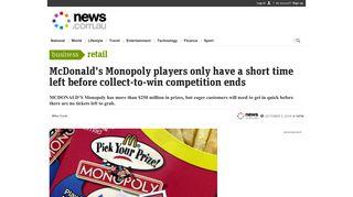 McDonald's prizes you can win: When does Maccas Monopoly end?