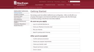 Getting Started - MacEwan University