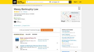 Macey Bankruptcy Law 1625 Broadway Ste 600, Denver, CO 80202 ...