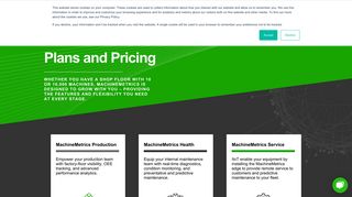 Plans and Pricing - MachineMetrics
