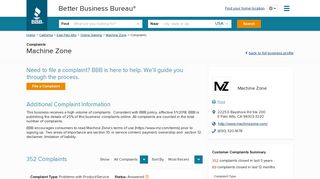 Machine Zone | Complaints | Better Business Bureau® Profile