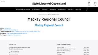 Mackay Regional Council Libraries (State Library of Queensland)