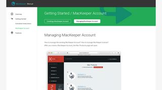 Managing MacKeeper Account - MK Manual