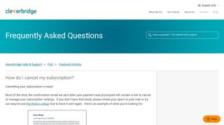 How do I cancel my subscription? – cleverbridge Help & Support