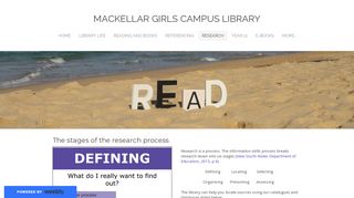 Research - MACKELLAR GIRLS CAMPUS LIBRARY