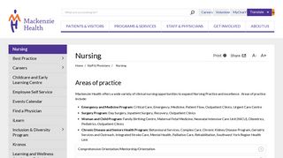 Staff and Physicians-Nursing - Mackenzie Health