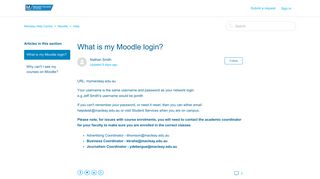 What is my Moodle login? – Macleay Help Centre