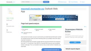 Access macmail.mcmaster.ca. Outlook Web App