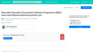 Macmillan Education Everywhere Software ... - ResearchGate
