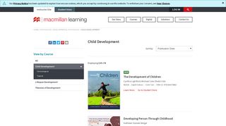 Macmillan Learning :: PsychologyChild Development