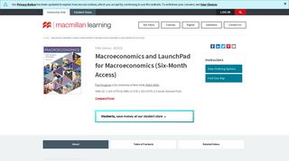 Macroeconomics and LaunchPad for ... - Macmillan Learning