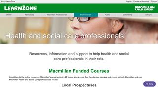 Health and Social Care Professionals - LearnZone