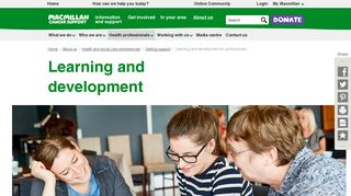 Learning and development - Macmillan Cancer Support