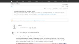 Can't add google account in Sierra - Apple Community - Apple ...