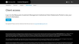 Client access - Macquarie Investment Management