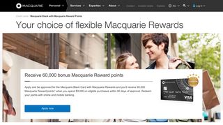 Flexible Rewards Black Credit Card | Macquarie Bank