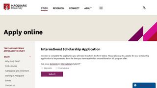 Macquarie University - Apply online