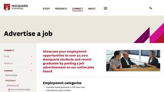 Macquarie University – Employers – Advertise a job