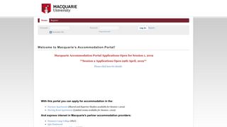 Macquarie University Accommodation Portal - Welcome to ...