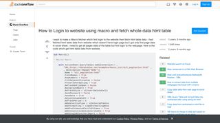 How to Login to website using macro and fetch whole data html ...