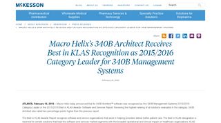Macro Helix 340B Architect Software Receives Best in KLAS ...