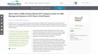 Macro Helix's 340B Architect Ranked 2017 Category Leader for 340B ...