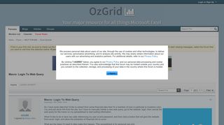 Macro: Login To Web Query - Free ExcelVBA Help Forum - OzGrid.com