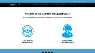 Support Center - Descartes MacroPoint - Supply Chain Visibility