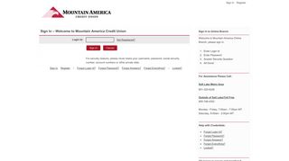 Mountain America Online Branch