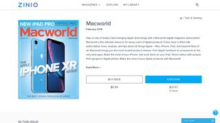 Macworld subscription - Zinio
