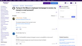 Trying to find Macy's employee homepage to access my macey's e ...