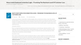 Macys Insite EmployeeConnection Login - Promising The Maximum ...