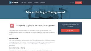 MacysNet Login Management - Team Password Manager - Bitium