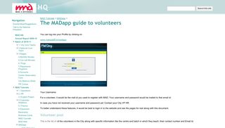 The MADapp guide to volunteers - HQ - Google Sites