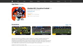Madden NFL Overdrive Football on the App Store - iTunes - Apple
