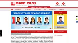 MADE EASY Online Test Series for ESE/ IES and GATE 2019