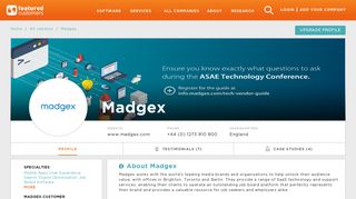 11 Customer Reviews & Customer References of Madgex ...