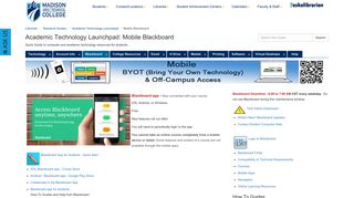 Mobile Blackboard - Research Guides - Madison Area Technical ...