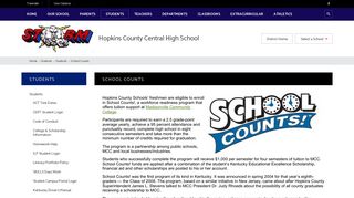 Students / School Counts - Hopkins County Schools