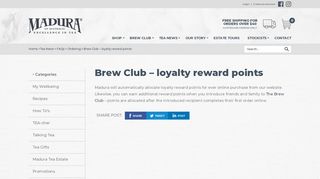 Brew Club – Loyalty Reward Points | Madura Tea FAQ