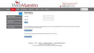 MaestroWeb Sign In Page