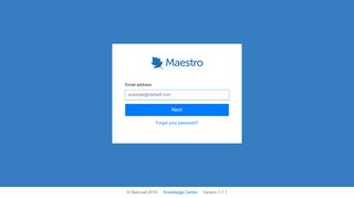 Sign in to Maestro