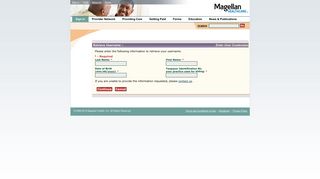 Magellan Health, Inc. | Providers | Forgot Login - Magellan Provider's