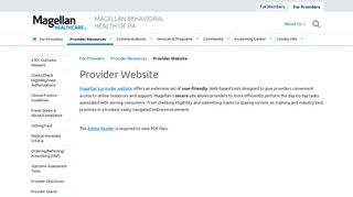 Provider Website | Magellan Behavioral Health of Pennsylvania