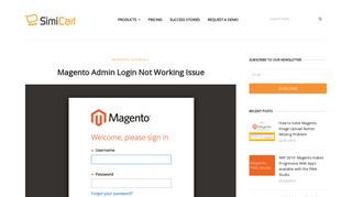 Magento Admin Login Not Working - Magento Tutorials - SimiCart