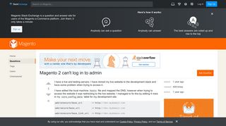 Magento 2 can't log in to admin - Magento Stack Exchange