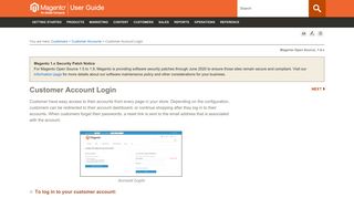 Customer Account Login - Magento