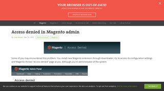 Access denied in Magento admin • Inchoo