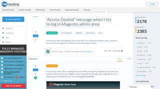 Access Denied” message when I try to log in Magento admin area